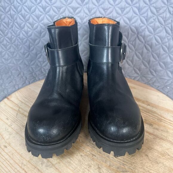Harley Davidson Boots Men’s 9.5 Black Leather Pull On Buckle Strap 99330 main image 6